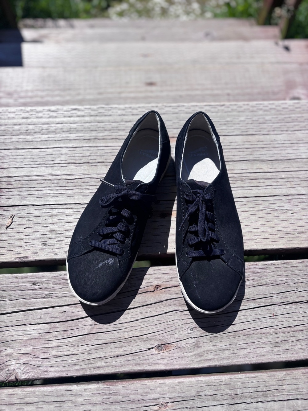 Dansko Black Women's Lace-Up Sneakers